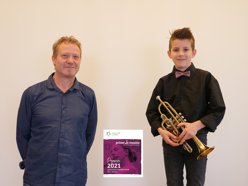 Trompete - David Kritzinger mit Lehrer Anton Ludwig Wilhalm