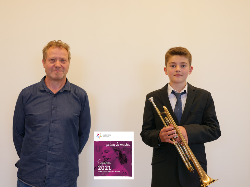 Trompete - Johannes Stuppner mit Lehrer Anton Ludwig Wilhalm