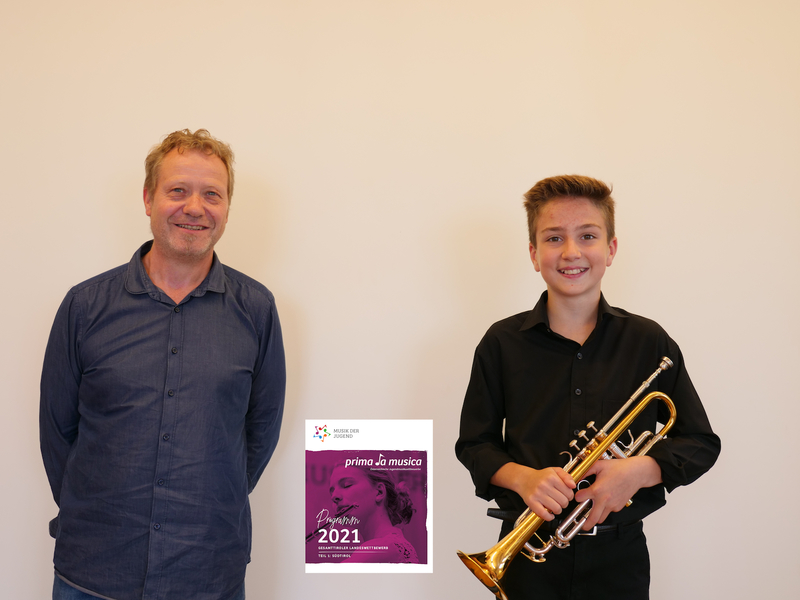 Trompete - Lukas Hafner  mit Lehrer Anton Ludwig Wilhalm