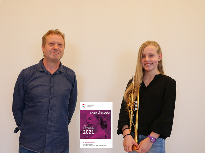 Trompete - Ylva Felicitas Schöpf  mit Lehrer Anton Ludwig Wilhalm
