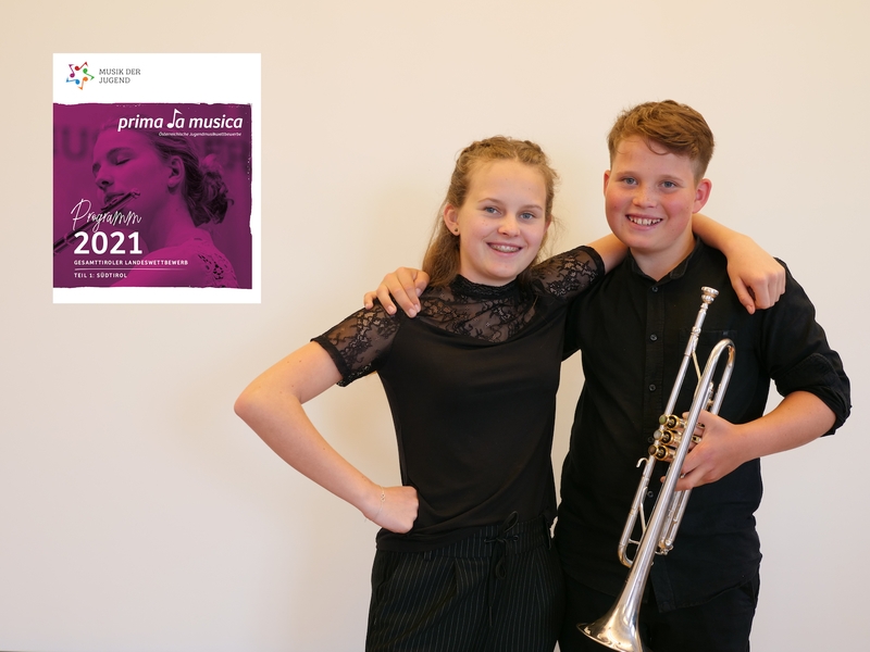 Trompete -  Mathias Grass mit jugendlicher. Klavierbegleiterin