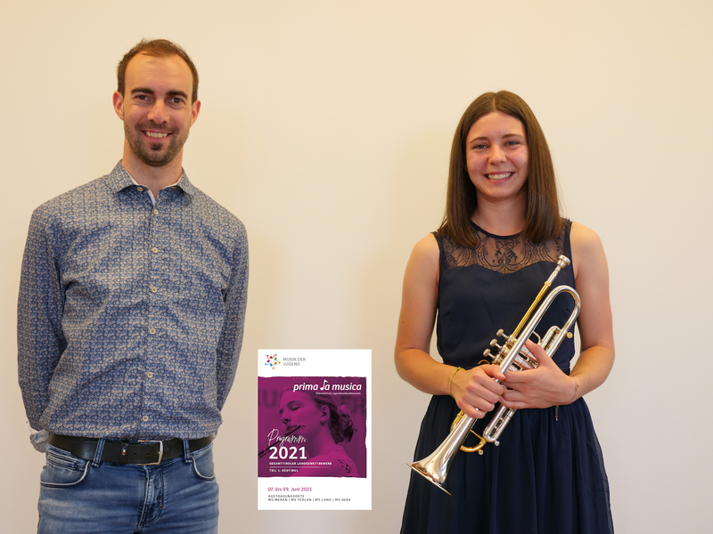 Trompete - Sophy Masiero mit Lehrer Manuel Goller