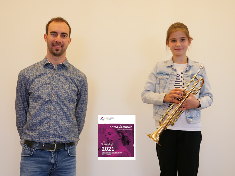 Trompete - Katharina Folie mit Lehrer Manuel Goller